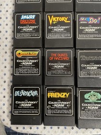 Coleco Vision & Adam Video Game Lot of 16 COLECOVISION Vintage TESTED WORKING