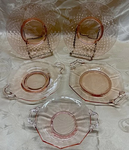Pink Depression Glass Mixed Lot