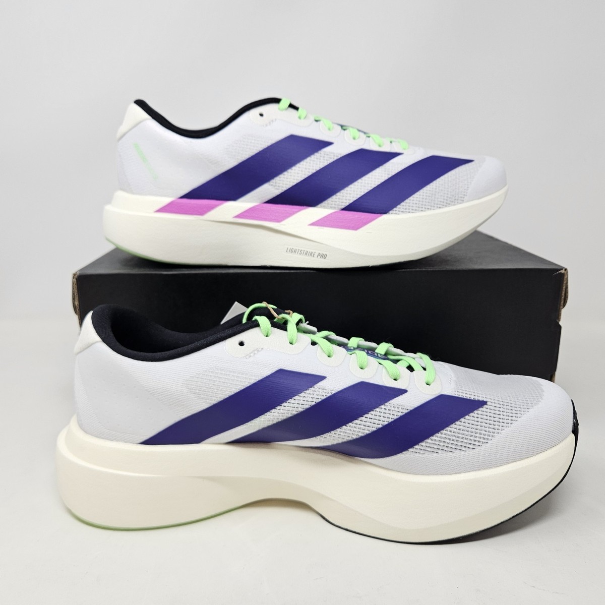 Adidas Adizero Evo SL 'White Collegiate Purple Lime Burst