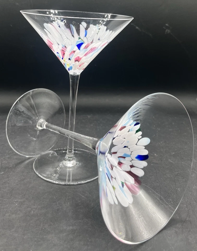 Juego de 4 vasos de Martini fundidos soplados de 7" Foto 3 de 4