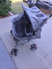 Yooki Double Pet Stroller Dog Cat Stroller for Small Medium Dogs Foldable Travel