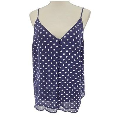 Sophie Rue Sheer Polka Dot Button Front Cami Top Romantic Chic