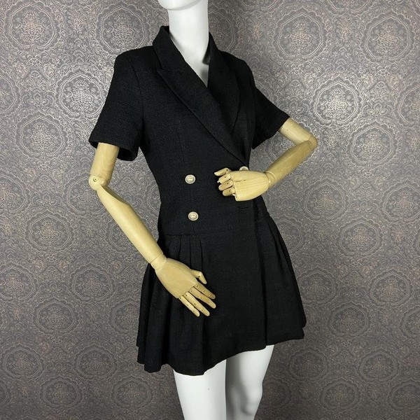 Women Sandro Paris Dress Black Cotton 36 / S / 44