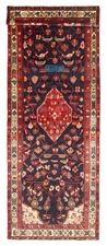 Vintage Hand-knotted Runner Rug 3'5" x 9'9" Traditional Oriental Wool Carpet