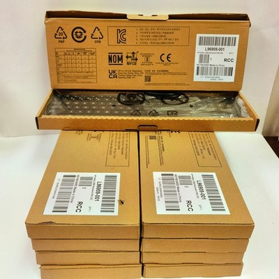 Lot of 10 - HP Keyboard Halley USB Wired US (320K) - NEW