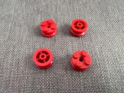 LEGO 4x Roues Rouges Train Essieu Ref 4259 | eBay
