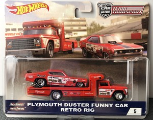 hot wheels plymouth duster funny car retro rig