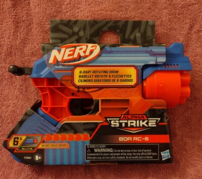 NEW Nerf Gun Alpha Strike BOA RC-6 Hasbro NIB Free shipping 6 dart rotating drum