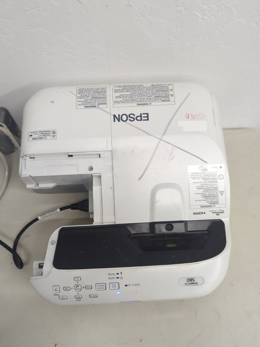 Epson PowerLite 580 3LCD Short Throw Projector Model: H604A Epson PowerLite 580 3LCD Short Throw Projector Model: H604A