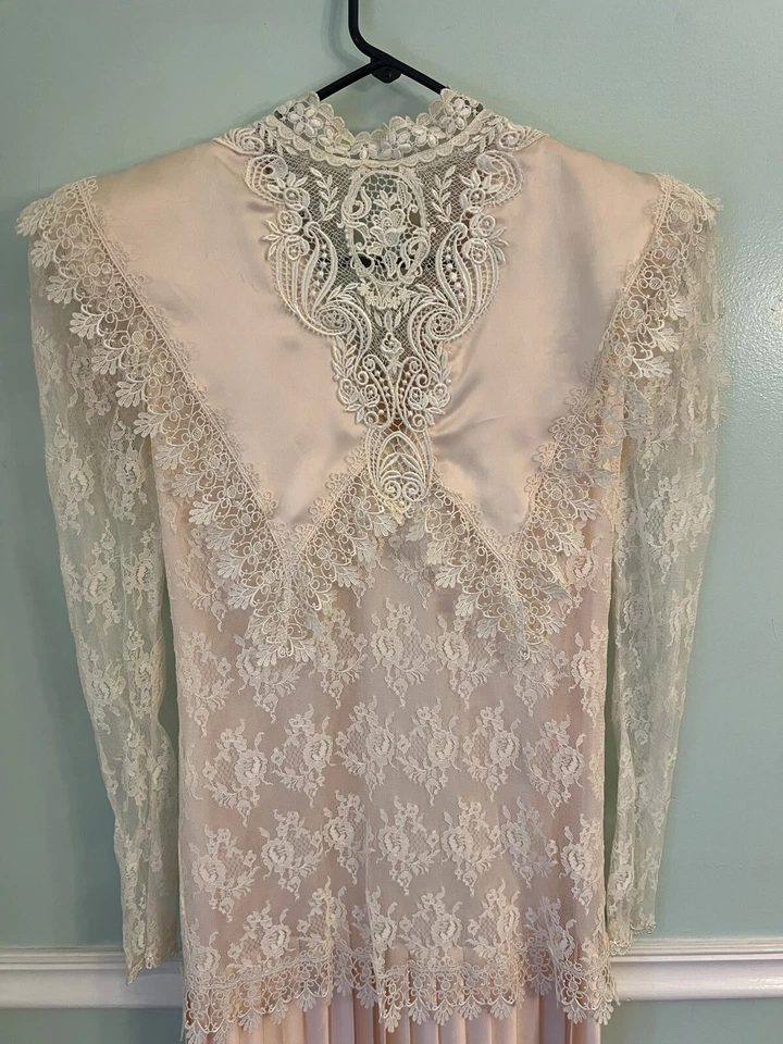 1915 Эдвардианский платье костюм размер 6 розовый кружева Downton аббатства музыкант - Изображение 2 из 4