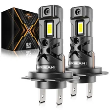 AUXBEAM Canbus H7 LED Headlight Bulbs Kit High/Low Beam White 6500K 110W 24000LM