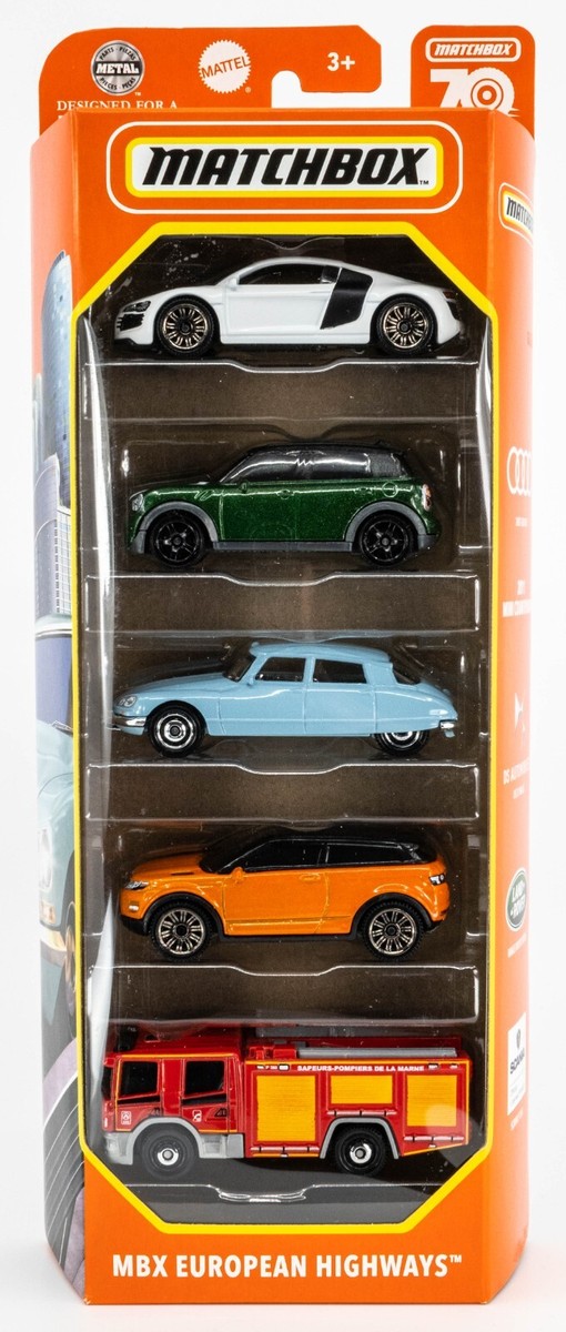 2023 Matchbox MBX European Highways 5-Pack | Audi | Mini | Citroën