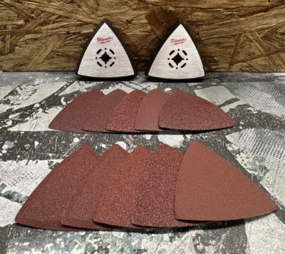 2 PACK Milwaukee M12 Multi Tool Triangle Sander Accessories ( P60 P80 P120 P240)
