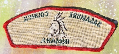 Parche de hombro BSA Boy Scouts: Sagamore Council Indiana, 5"" x 2"" nuevo - Imagen 2 de 2