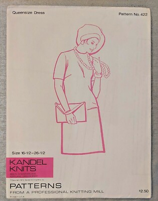 KANDEL KNIT STRETCH SHIFT DRESS Sewing Pattern 422 WOMEN PLUS 16 18 20 22  24 26 | eBay