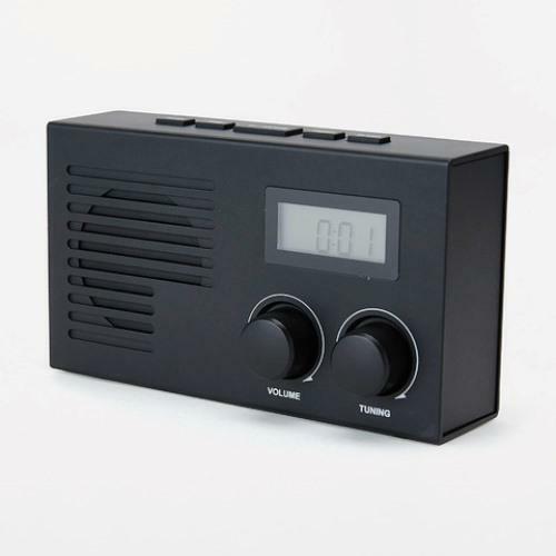 30 Preset Station Black Portable AM/FM Radio with LCD Display - Picture 1 of 4