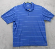 C9 by Champion Polo Shirt Men's Large Blue with White Stripe 100% Polyester