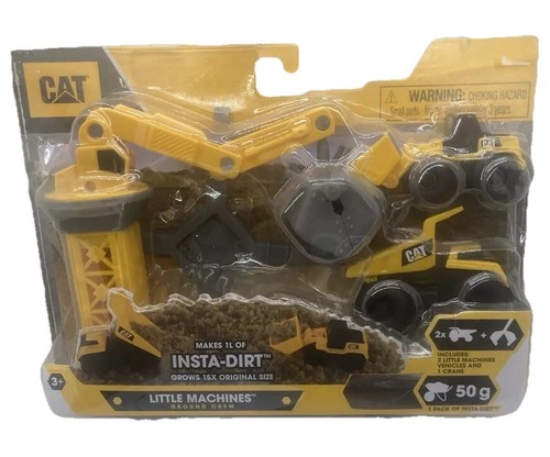 CAT Little Machines Ground Crew with Dirt Crane Ages 3+ New Toy Build Play Gift - 第 1/2 張圖片