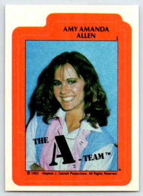 VINTAGE 1980's THE A-TEAM STICKER TRADING CARD Amy Amanda Allen B63 