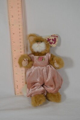 Retired Ty Attic Treasures Pouncer The Kitty Cat Beanie Stuffed Toy W/Tag T20