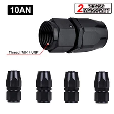 4 x AN10 Straight Swivel Hose End Fitting Adapter For Cpe/oil/fuel/gas Hose Line