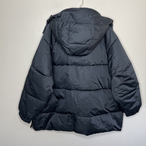ABERCROMBIE & FITCH Puffer Jacket Women XXL Ultra Mid NEW Hooded Black - Picture 7 of 11