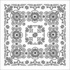 Carolina Creative Bandanna (White) Texas Paisley 27" x 27" Hav-A-Hank
