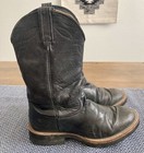 Vintage Nocona Black Soft Leather Men's Cowboy Western Boots Size 7 EE