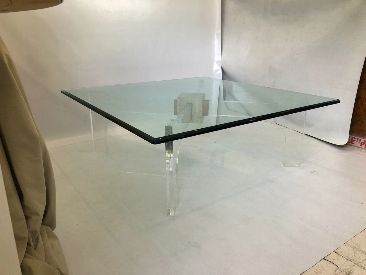Travertine and glass coffee table deals