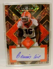 LEWIS CINE #6 /10 AUTO FOOTBALL WILD CARD AUTO MANIA AMERICAN 2022