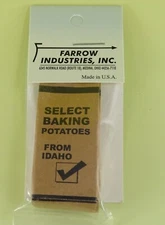 Dollhouse Miniatures Baking Potatoes Idaho Bag Sack Farrow Industries 1:12 Scale