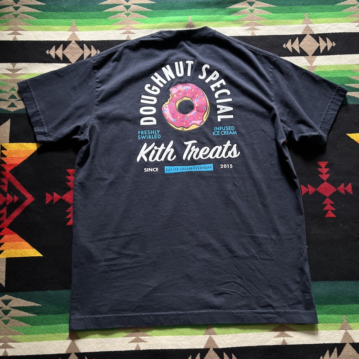Kith Treats Doughnut Pocket Black T-Shirt Unisex Adult Size