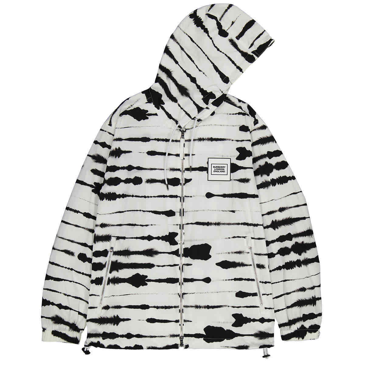 Burberry Menu0026#039;s Watercolour Print Logo Applique Hooded Jacket | eBay