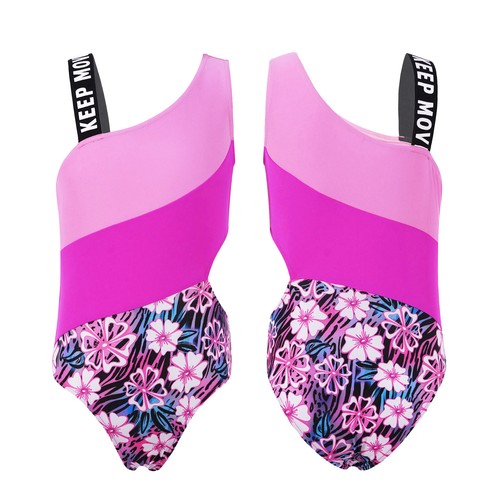 Girl One Shoulder Cutout Swimsuits Hollow Out Bathing Suits Swimming Costume - Picture 108 of 127