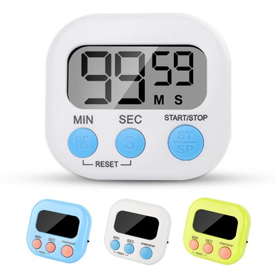 Large LCD Digital Kitchen Cooking Timer Count Down Up Clock Loud Alarm Magnetic