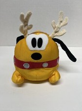 Disney Reindeer Pluto Christmas Ball Plush- Satin Finish - Disney Parks 6" Vtg