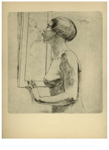 ❤️ ARMAND RASSENFOSSE 1928 femme pointe sèche curiosa superbe estampe ancienne - Picture 2 of 2