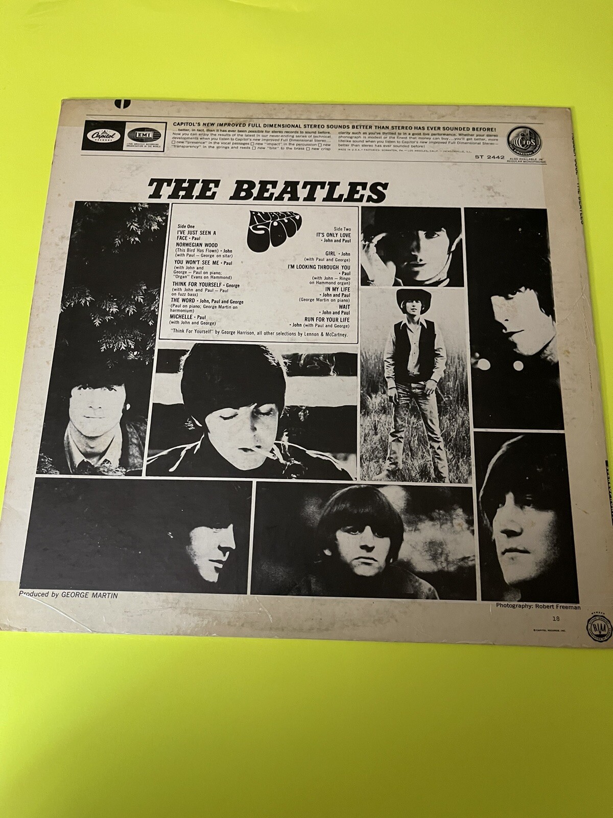 Beatles "Rubber Soul" LP 1965 Record (EX+ Vinyl) ST 2442 eBay