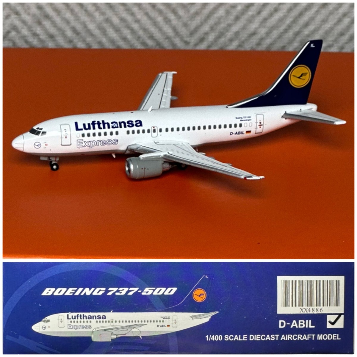 JC Wings Lufthansa Boeing 737-500 D-ABJI Diecast Model - 1/200 Scale Pre-Built Aircraft