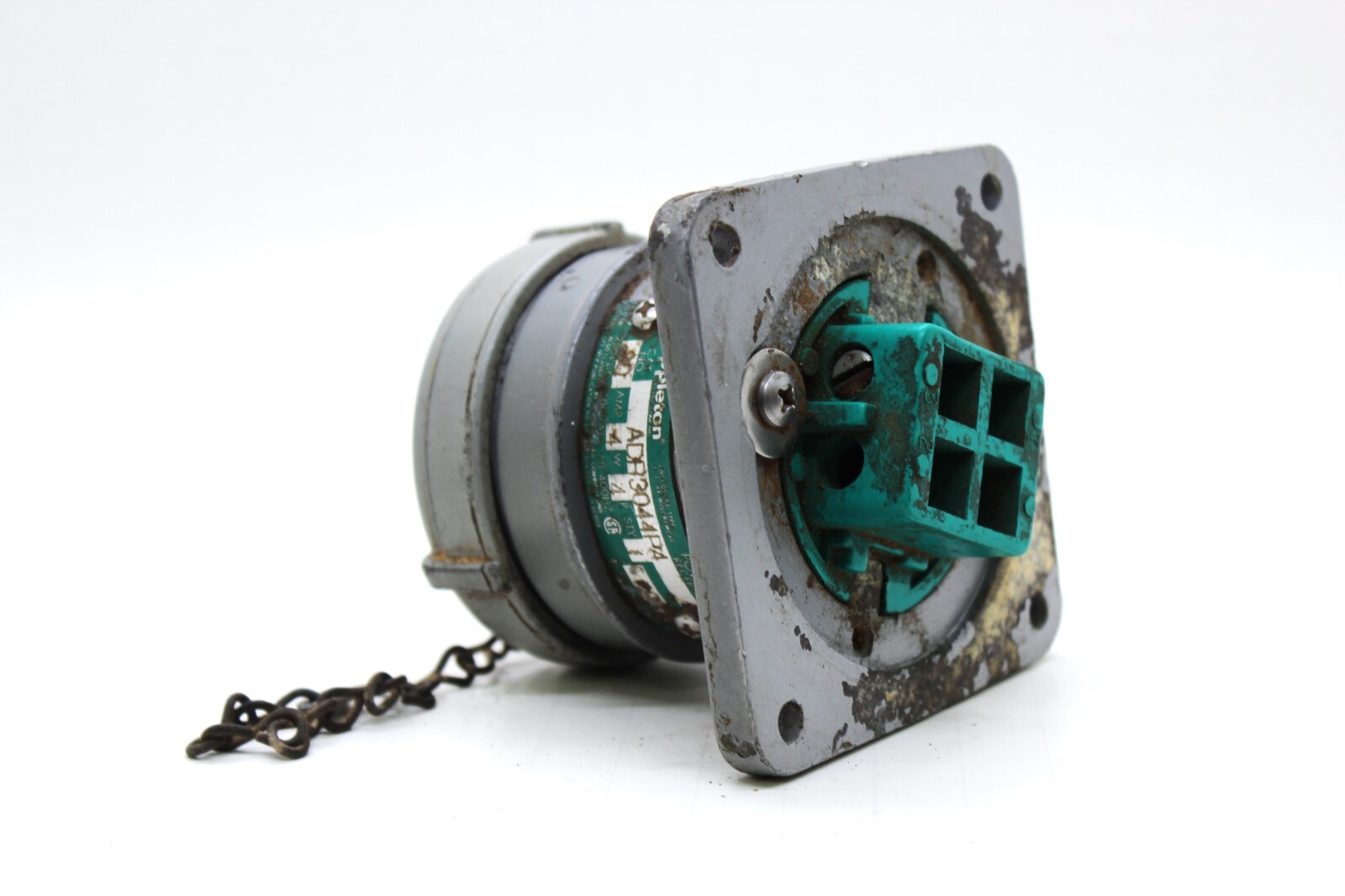 APPLETON RECEPTACLE (FEMALE) - ADR3044P4 - 30 AMP - GREEN LABEL - USED ...