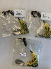 New SpinnerBait Black and Yellow Double Hook with Grub Fishing Lure