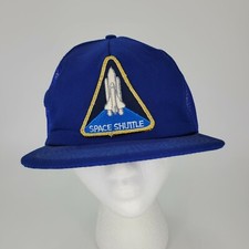 Space Shuttle Trucker Cap Hat Patch Adjustable Snapback Vintage 80s