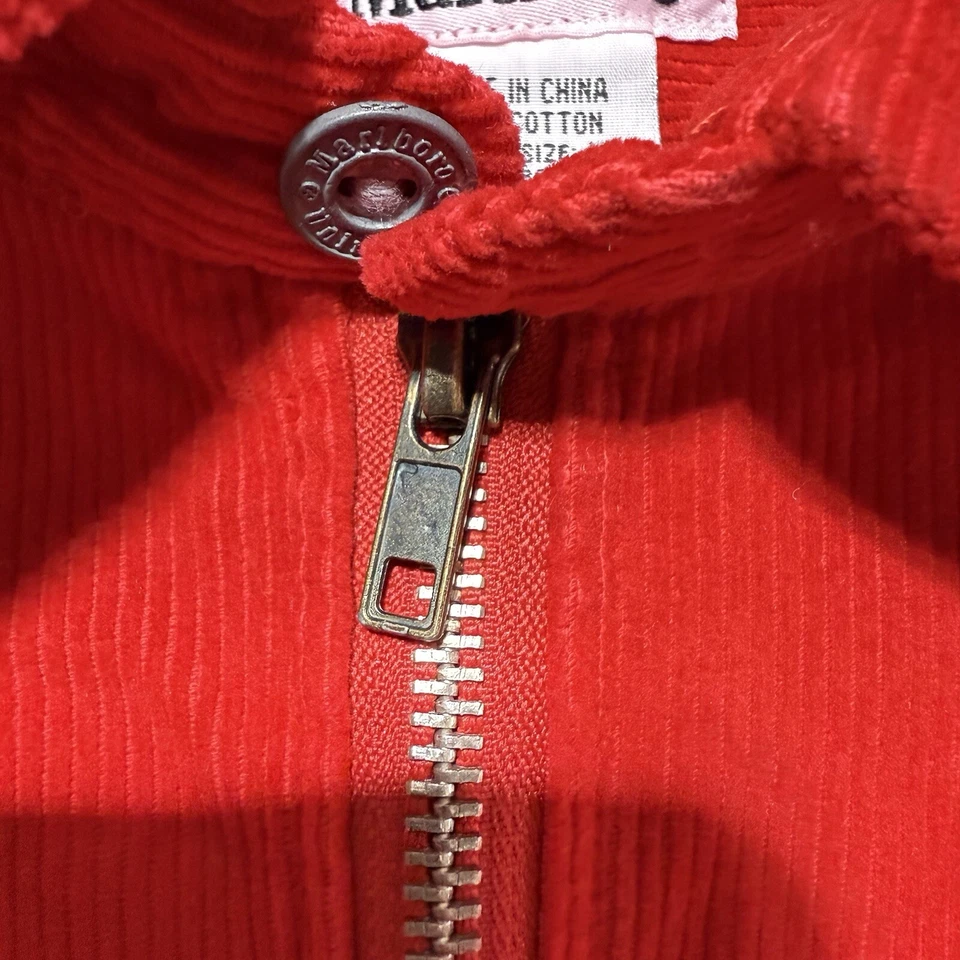 Vintage Red Marlboro Men's size XXL Zip Down Corduroy Shirt Jacket - NWOT - Image 3 of 4