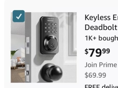 Ulecoce | Keyless Entry Door Lock Deadbolt with Handle Set, for Front ...