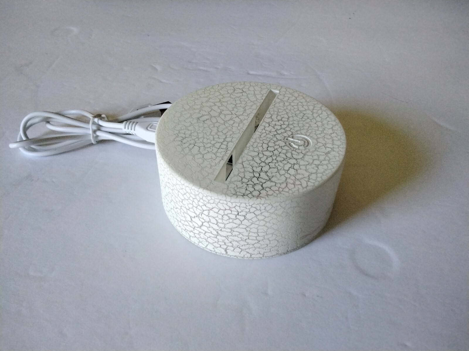 3D LED Night Light Lamp Base And Power Cord, Crackle Design Replacement
