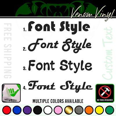 Custom Vinyl Lettering Window Decal | Personalized Retro Classic ...