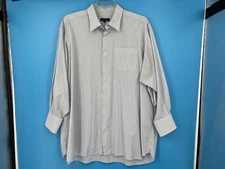 Robert Talbott Dress Shirt Mens 19  34/35 Striped Cotton Long Sleeve Button Down
