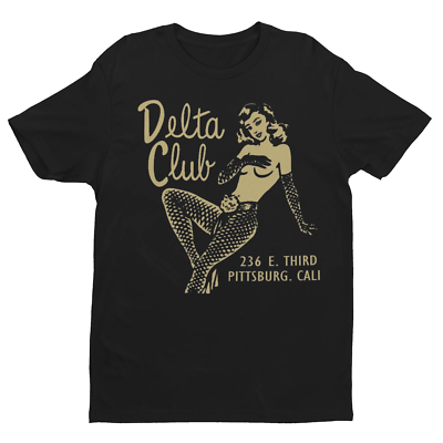 #ad DELTA CLUB Burlesque 1940#x27;s Matchbook Art Black Men#x27;s T shirt $24.95