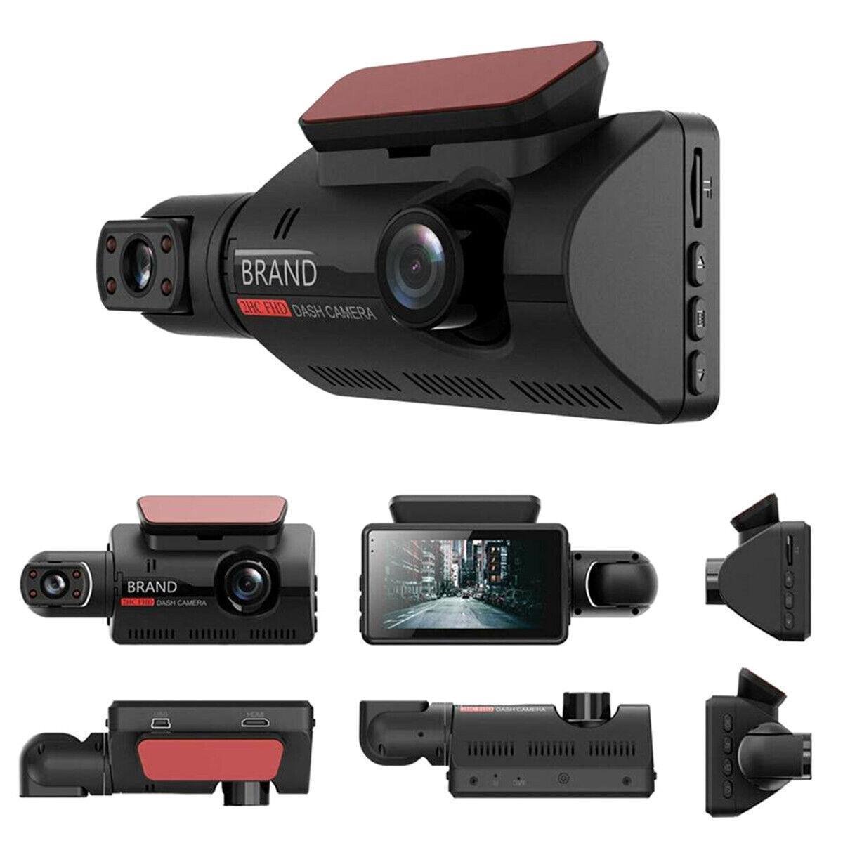 1080P Dual Lens Car DVR Dash Cam Video Driving Recorder Front And Inside Camera