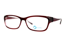 NEW MODERN OPTICAL INFLUENCE BURGUNDY AUTHENTIC EYEGLASSES FRAMES 55-16-140MM RX